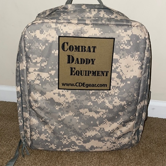 Combat daddy equipment diaper bag backpack military kids children baby dad mom